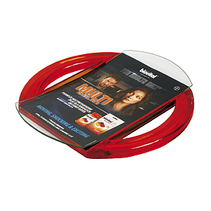 PLASTIC CASH TRAY WITH ROUNDED BASE, 210 MM DIAMETER, 18 MM HEIGHT AND 2 MM GLASS SURFACE FOR PRINT WITH 111X165 MM SIZE
