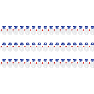 DECORATIVE SNOWMAN GARLAND MADE OF PAPER, 3600 MM LENGTH