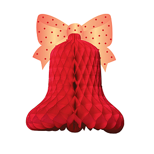 CHRISTMAS BELL WITH BOW, 510 MM HEIGHT