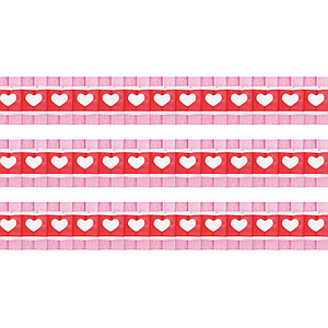 DECORATIVE GARLAND MADE OF PAPER WITH WHITE HEARTS, 3600 MM LENGTH