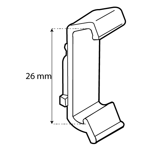 CLIP DODATAK ZA PROFIL ZA CENE 26mm VISINE