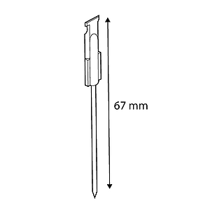 NOSAČ ETIKETA SA INOX IGLAMA, 67mm DUŽINE