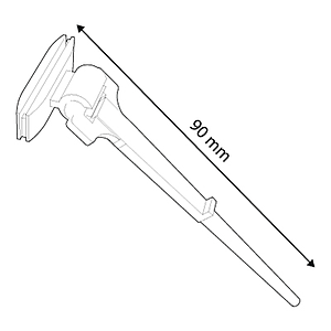 PLASTIČNO STABLO 90 MM, SA NOSAČEM ETIKETA, ZA 0,5 MM DEBLJINU