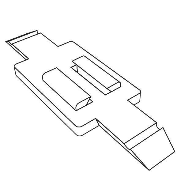 CLICK TRIPLE CONNECTOR, DISPLAY AT 180 DEGREES, FOR 2 PRICE CASSETTES