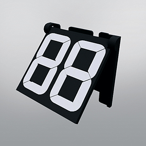 PP30 felhajtható modul, 2 db 30 mm magas karakterrel, teljes méret: 36x40 mm