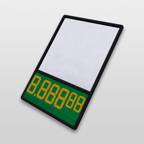 DISPLAY PIVOT PRICER A3P, 4X80PP, 1X60PP, SIMPLA FATA, DIGITI ALBI, BAZA NEAGRA