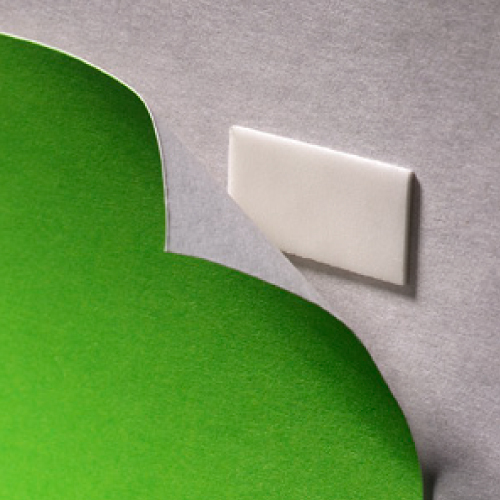 WHITE FOAM DROPS WITH DOUBLE PERMANENT ADHESIVE, 25X12 MM, 1000 PADS / ROLL