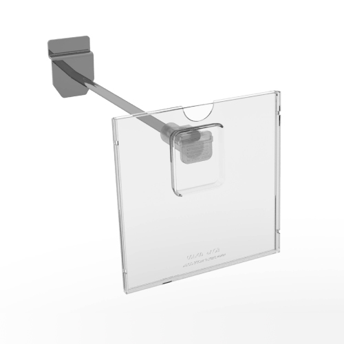 REFLEX LABEL HOLDER, 100X100 MM, WITH MOUNTING ON THE END OF HOOKS