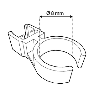Plakátkeret kiegészítő csőklipsz Series 1 típusú keretekhez (8 mm átmérő)