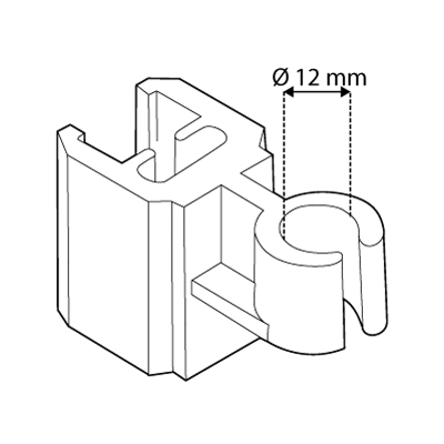 Plakátkeret kiegészítő csőklipsz Series 2 típusú keretekhez (12 mm átmérő)