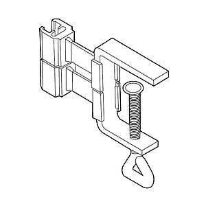 FLEXIBLER RAHMENCLIP MIT SCHRAUBZWINGE, ZUR BEFESTIGUNG AN MATERIALSTÄRKEN VON 1 - 40 MM, FÜR RAHMEN SERIE 100