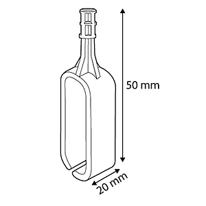 KS 3 RAHMEN SOCKEL FÜR T - ADAPTER, PASSEND FÜR OVALSTANGEN, KLE MMENBREITE 20 MM