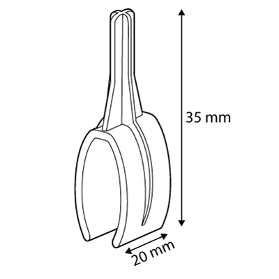 KS 1 OVALNI DODATAK ZA OVALNO STABLO 20X35MM