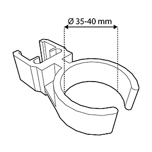 Plakátkeret kiegészítő csőklipsz Series 1 típusú keretekhez (35-40 mm átmérő)