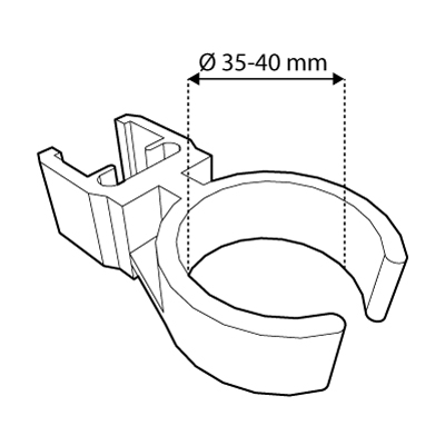 Plakátkeret kiegészítő csőklipsz Series 1 típusú keretekhez (35-40 mm átmérő)