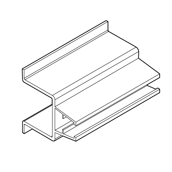 RAHMEN SERIE 1 ADAPTER FÜR FLACH BEFESTIGTE C - SCHIENEN