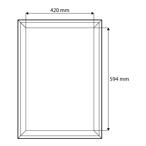 DRVENI USPRAVNI RAM, 420X594 MM (A2), SA M10 IZBUŠENIM NAVOJEM