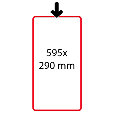 SHOWCARD FRAME SPECIAL SIZE, 595X290 MM PRINT SIZE, PORTARIT