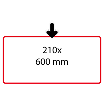 SHOWCARD FRAME SPECIAL SIZE, 600X210 MM PRINT SIZE, LANDSCAPE