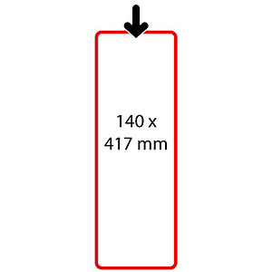 SHOWCARD FRAMES SPECIAL SIZES, 417X140 MM, PORTRAIT