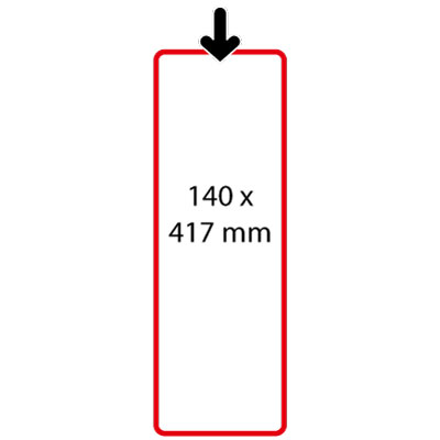 SHOWCARD FRAMES SPECIAL SIZES, 417X140 MM, PORTRAIT