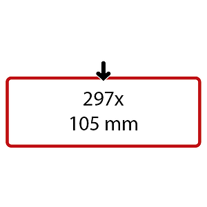 SHOWCARD FRAME SPECIAL SIZE, 297X105 MM PRINT SIZE, LANDSCAPE