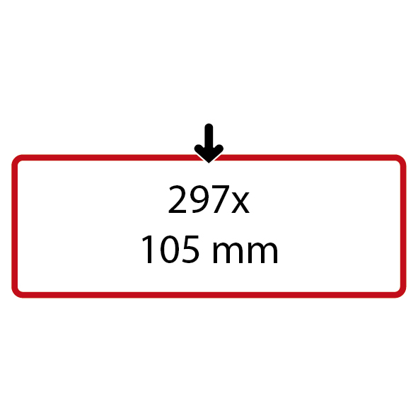 SHOWCARD FRAME SPECIAL SIZE, 297X105 MM PRINT SIZE, LANDSCAPE