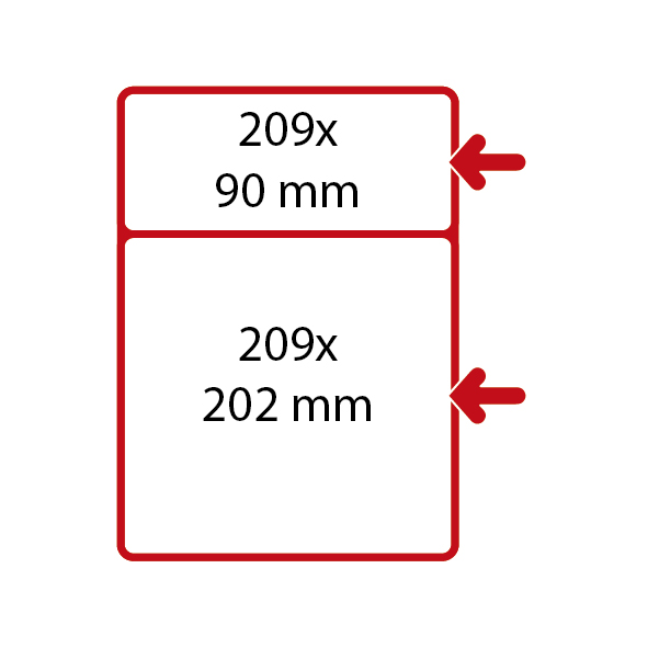 A4 RAM ZA DVA POSTERA 209x90 MM I 209x202 MM, LANDSCAPE