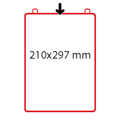 RAM A4P, SA DVA PRSTENA NA KRAĆOJ STRANI, POSTER DEBLJINE 2 MM