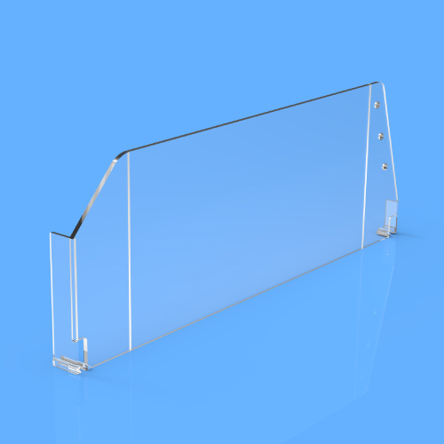 DIVIZOR 120X385 MM (HXL), CU DOUA PUNCTE DE FIXARE, FRONT "L" STANGA 17X80 MM