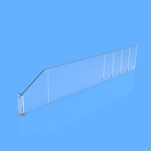 PET DIVAJDER 90X485 MM (VXD) SA DVE TAČKE FIKSIRANJA I "L" FRONTOM SA DESNE STRANE, 12X50 MM