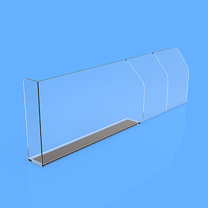 PET DIVAJDER 80X255 MM, SA "L" FRONTOM SA LEVE STRANE 20X50 MM, DVE TAČKE LOMLJENJA NA 155 ILI 205 MM I MAGNETNOM BAZOM