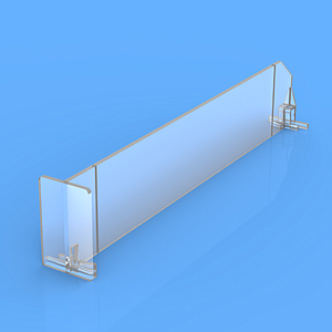 DIVAJDER 60X635 MM (VXD), SA DVE TAČKE FIKSIRANJA I "T" FRONTOM 60X35 MM