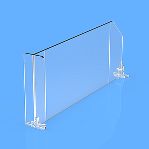 DIVAJDER 120X635 MM (VXD), SA DVE TAČKE FIKSIRANJA I "T" FRONTOM 120X35 MM