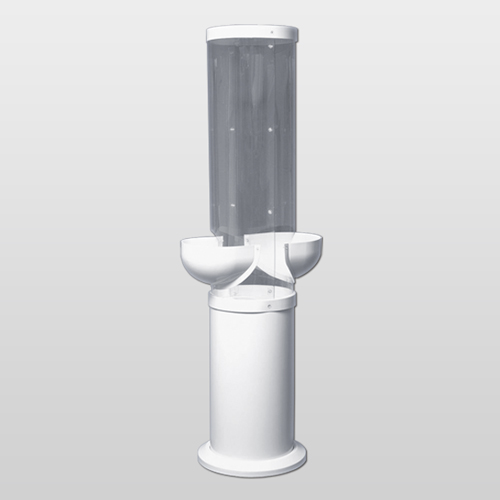 CILINDRIČNI DISPENZER SA DVA OTVORA I PREGRADOM, 160,5X32 CM