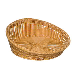 KEREK FONOTT KOSÁR, 310 MM ÁTMÉRŐVEL, A MAGASSÁG AZ ELEJÉN 60 MM A HÁTULJÁN 120 MM