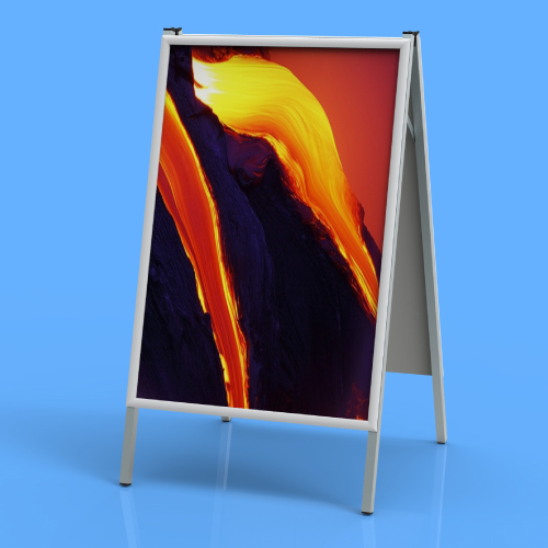 Megállítótábla 700x1000 mm, 1200 mm magas, PVC