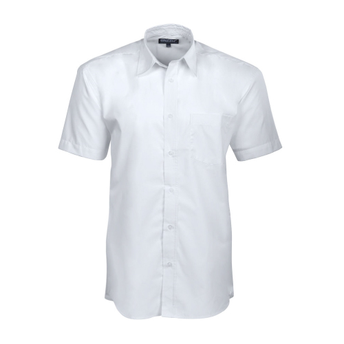 CLARK MEN'S SHIRT, SHORT SLEEVE, 65% COTTON, 35% POLYESTER