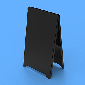 MEGÁLLÍTÓTÁBLÁK, 561X880 MM, FEKETE HIPS 3 MM