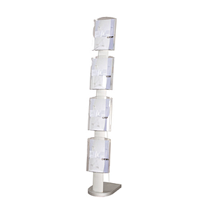 MASSZÍV 4XA4 SZÓRÓLAPTARTÓ ÁLLVÁNY 1600 MM, A ZSEBEK BELSŐ MÉRETE 280X380 MM