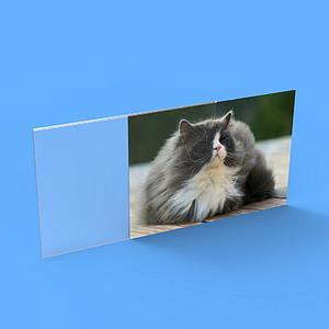 U alakú, 2 mm plexi zseb A3L