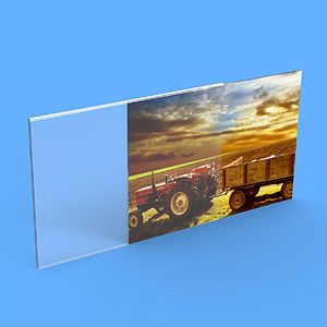 U alakú, 2 mm plexi zseb A4L