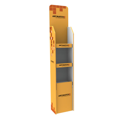 75 KG, CORRUGATED CARDBOARD DISPLAY 290X230X1295+315 MM HEADER 