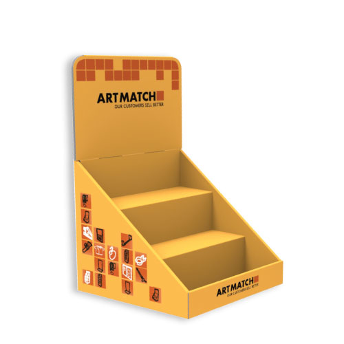 4 KG, CORRUGATED CARDBOARD DISPLAY 235x210x220+160 MM HEADER