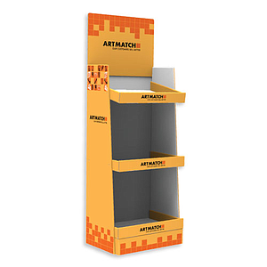 12 KG, CORRUGATED CARDBOARD DISPLAY 480x600x1400+400 MM HEADER