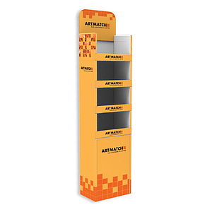 40 KG, CORRUGATED CARDBOARD DISPLAY 250x330x1300+200 MM HEADER