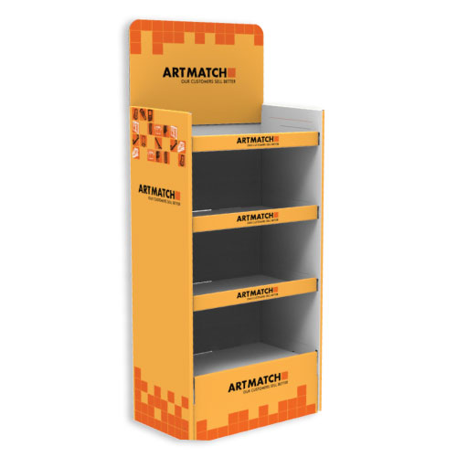 DISPLAY 400x600x1190+350 MM HEADER - CORRUGATED CARDBOARD