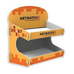 COUNTER DISPLAY 165x260x205+85 MM HEADER - PVC FOAM 