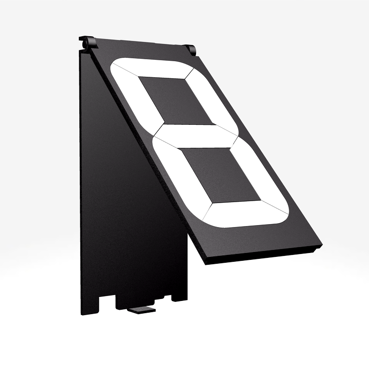 PP80 felhajtható modul, 1 db 80 mm magas karakterrel, teljes méret: 100x48 mm