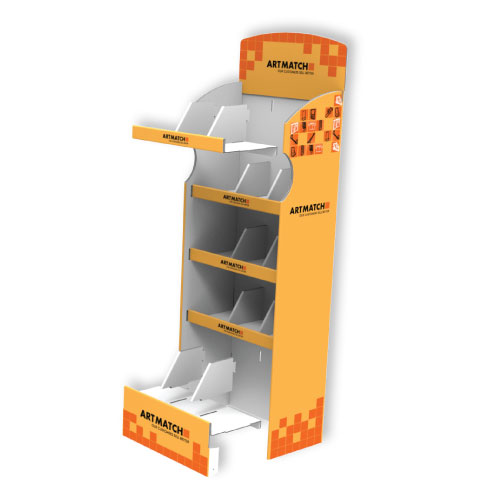 DISPLAY 340x575x1550+230 MM HEADER - CORRUGATED CARDBOARD
